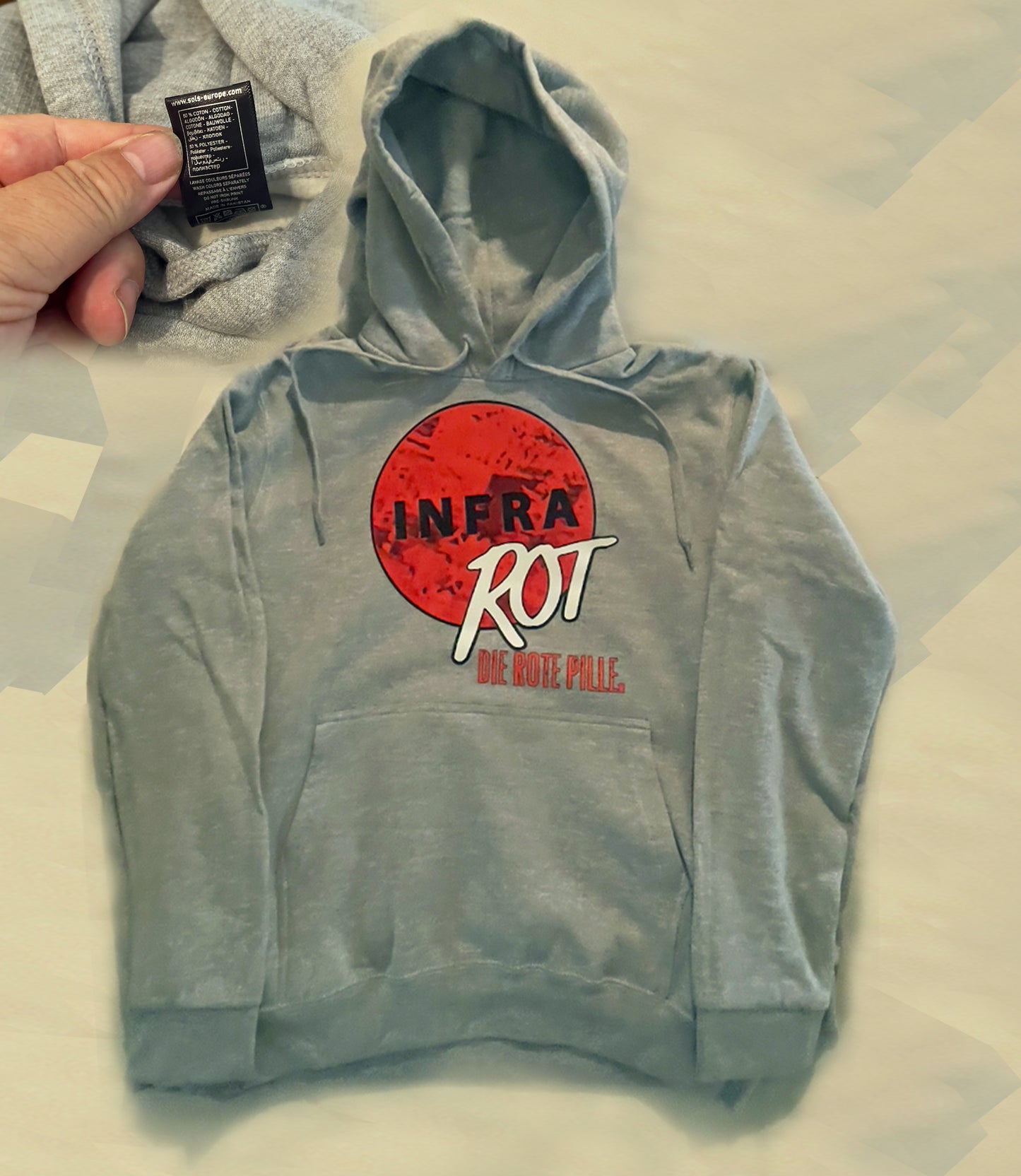 Hoodie, (derzeit ausverkauft), gefüttert - grau