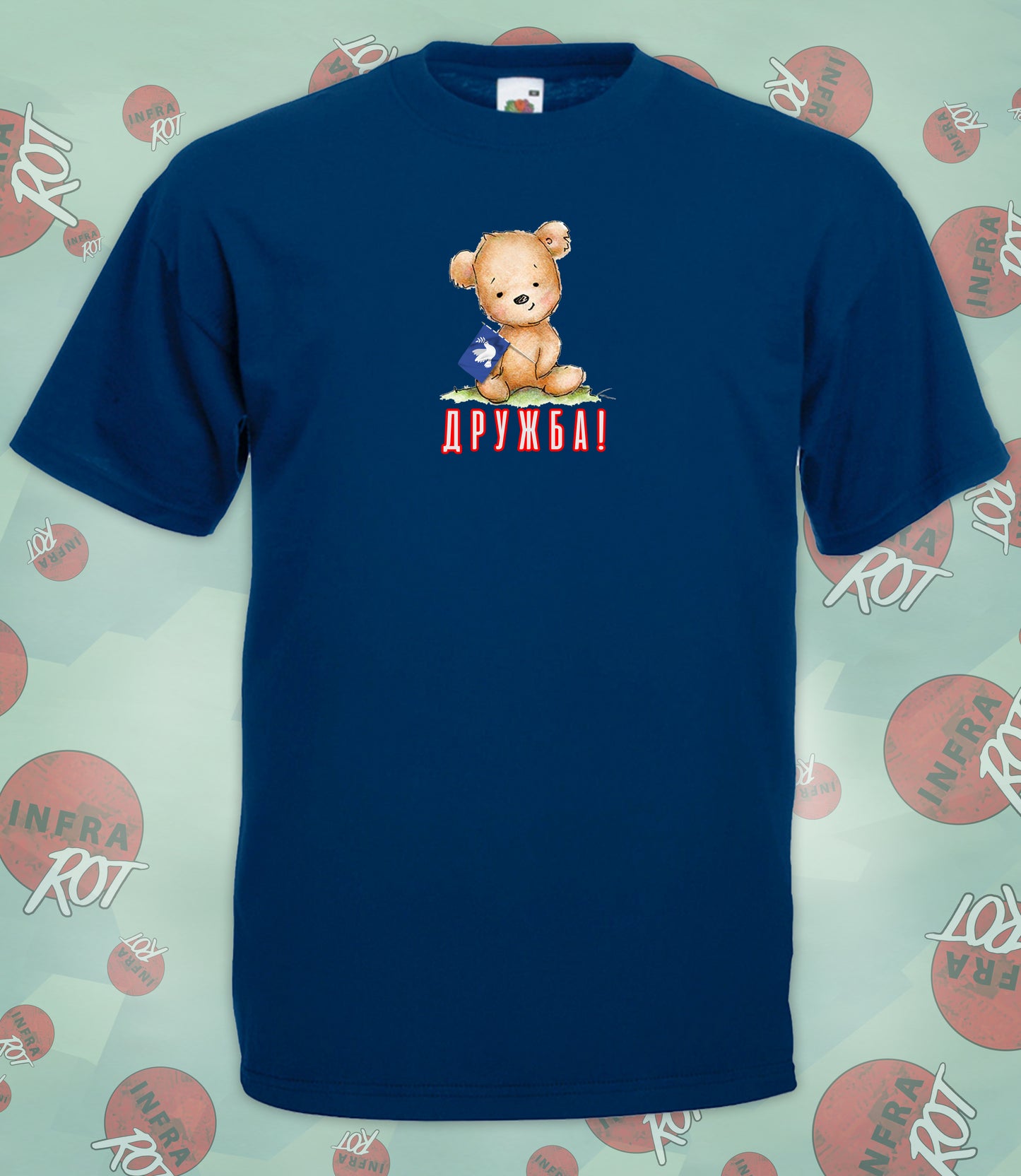 T-Shirt Herren - ДРУЖБА (Drushba - Freundschaft)