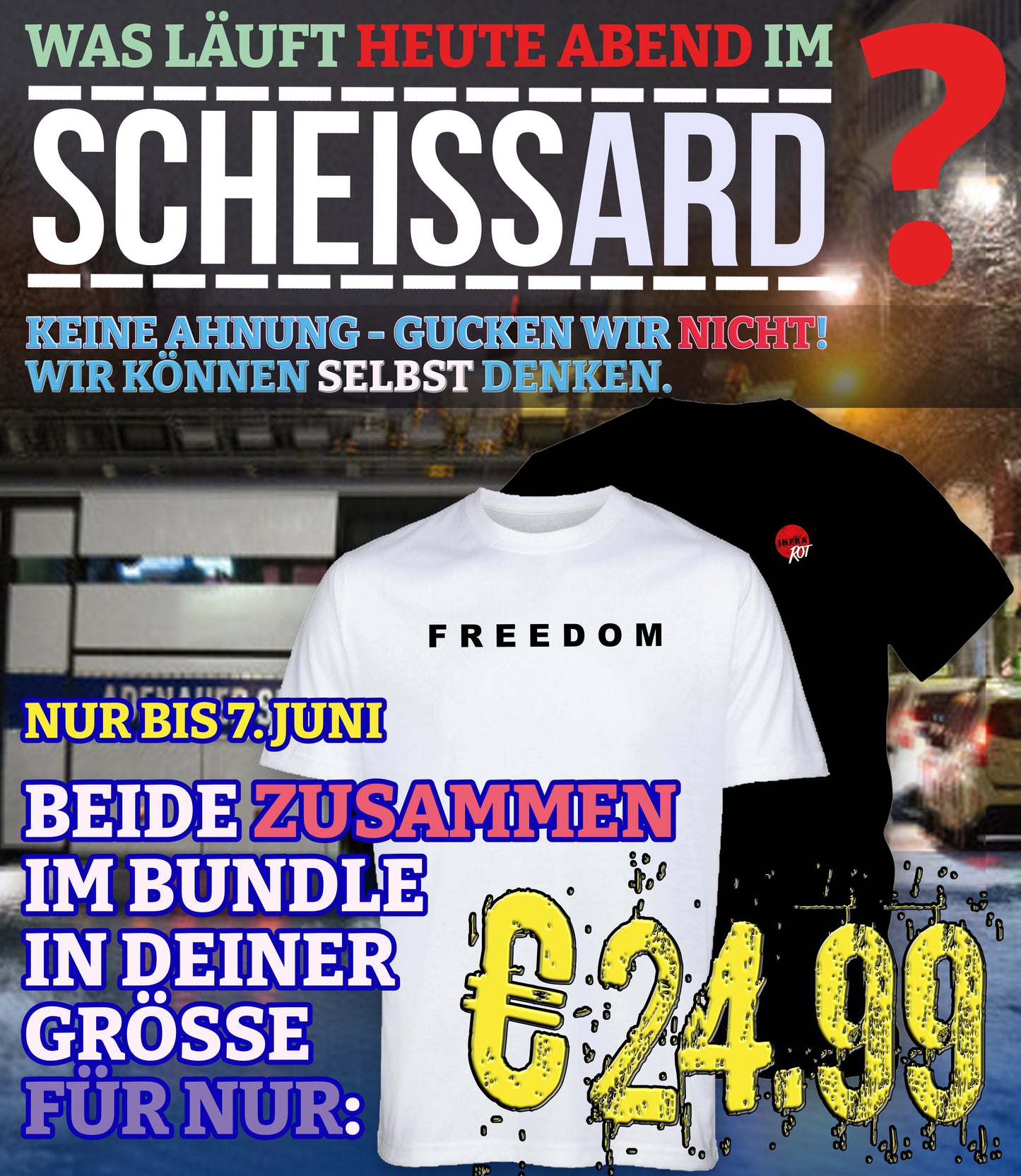 Shirt-Bundle - F R E E D O M (Charlie Kirk Tribute) & INFRAROT FAN50
